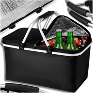 KOSZ PIKNIKOWY SKŁADANY NA PIKNIK TERMICZNY TURYSTYCZNY KOSZYK NA ZAKUPY