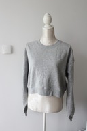 H&M Bluza szara krótka oversize crop top popiel