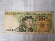 Banknot PRL 50 zł Świerczewski seria P 1975