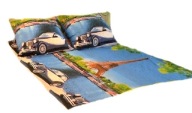 pościel bawełna lux 160x200 + 2x70x80 zamek B 220-1 Samochód w paryżu