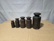 Stare odważniki handlowe z okresu Prl-u - zestaw 0.5-5kg