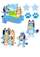 Opłatek na tort WYDRUK CUKROWY BLUEY A4