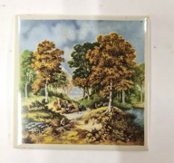 H. van Hunnik – holenderska płytka dekoracyjna – pejzaż ceramika kafelek