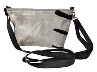 wyprzedaż AMORE torebka skórzana z włosiem nowa