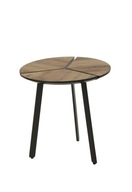 ŁAWA orzech drewno LOFT inspirowana design okrągła 45cm