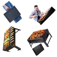 WĘGLOWY GRILL OGRODOWY TURYSTYCZNY PRZENOŚNY SKŁADANY WALIZKA JOHN GREEN