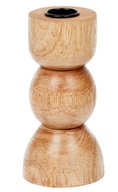 DREWNIANY ŚWIECZNIK Z GRUBEGO DREWNA MANGO 7x13