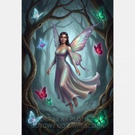 Leśna wróżka obraz na płótnie 55x80 tajemniczy las fantasy mgła kobieta art