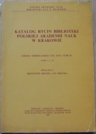 KATALOG RYCIN BIBLIOTEKI POLSKIEJ AKADEMII NAUK W KRAKOWIE-SZKOŁA NIDERLAND