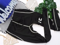 Teen Club - czarne legginsy active , przeszycia r 140