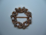 KLAMRA DO APASZKI SZALA PERŁY KRYSZTAŁKI