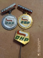 odznaka ,, 3 ODZNAKI OHP ,, z PRL-u ZŁOTA SREBRNA i