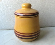 Ceramika BIAŁYSTOK żółtaczka POJEMNIK z DEKIELKIEM
