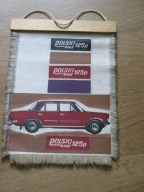 Polski FIAT 125p proporczyk 49 międzynarodowe targi techniczne POZNAŃ 1977