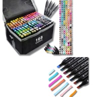 ZESTAW MARKERÓW ALKOHOLOWYCH OMNA – 168 SZTUK