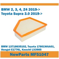 Filtr powietrza MF51047 BMW 2, 3, 4, Z4 Toyota Supra 3.0 2019> zam.