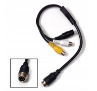 Przejściówka do kamery cofania 4PIN MĘSKIE - RCA (CHINCH), NAJWYŻSZA JAKOŚĆ