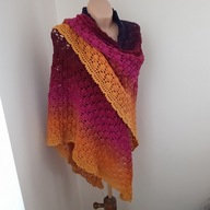 CHUSTA SZYDEŁKOWA RĘKODZIEŁO AKRYL NOWA PAREO