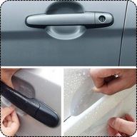 FOLIA OCHRONNA POD KLAMKĘ KLAMKI DO AUTA SAMOCHODU 4 SZTUKI - TRANSPARENTNA