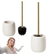 SZCZOTKA SILIKONOWA WC DO TOALETY ZE STOJAKIEM KAMIONKA SZARA ŁAZIENKOWA