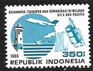 INDONEZJA - dekada transportu i komunikacji dla Azji 1988** Mi 1279 (1705)