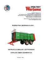 Warfama N-229/1 - instrukcja obsługi, katalog części rozrzutnika obornika