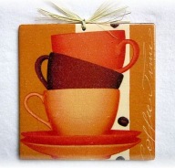 Robótkownia Kafelek obrazek 15x15 Trzy filiżanki