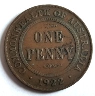 moneta Australia 1 penny 1922 Jerzy V