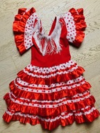 Sukienka hiszpanka hiszpańska flamenco na bal karnawał 2-3 latka roz. 98 cm