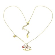 82342 Celebrytka złota stal chirurgiczna emaliowany konik na biegunach