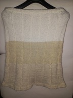 Spódniczka zimowa 46 48 ręcznie robiona akryl gruba ciepła nowa