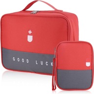 PRZENOŚNA APTECZKA TORBA NA LEKI 2-CZĘCIOWA PODRÓŻNA ORGANIZER ZESTAW