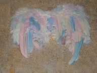 PIÓRA RÓŻOWO NIEBIESKIE SKRZYDŁA ANIOŁKA JASEŁKA