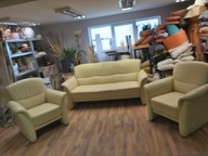 Zestaw sofa 3 + 2 fotele 100% skóra