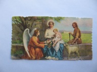 ŚWIETA RODZINA POSŁANIEC BOGA ANIOŁ stary ŚW. OBRAZEK