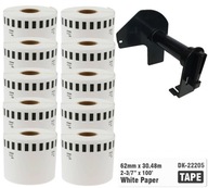 10xTaśma BETCKEY DK-22205 62mm 30,48m uchwyt QL600 QL700 QL800 QL810 QL1100