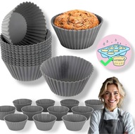 Foremki silikonowe do pieczenia muffinek 12 szt. wielorazowe babeczki DIY