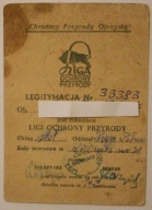 LEGITYMACJA - LIGI OCHRONY PRZYRODY - Chrońmy Przyrodę Ojczystą