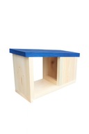 Drewniany karmnik / paśnik ogrodowy budka-legowa dla ptaków