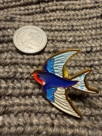 Pin przypinka Jaskółka Oldschool Swallow
