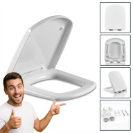 DESKA WC SEDESOWA WOLNOOPAD UNIV WYPINANA DUROPLAST BIAŁA ANTY CER