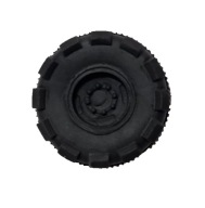 Figurka cukrowa czarna opona dekoracja z masy cukrowej na tort mechanik