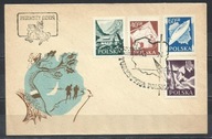 *FDC ROCZNIK 1956 Fi 822-25 kas. TURYSTYKA