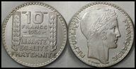 MNB - FRANCJA 10 Franków 1934 # SREBRO # st 1/2