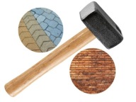 MŁOTEK KAMIENIARSKI Z DREWNIANYM UCHWYTEM NITEO