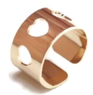 Kolczyk Nausznica Serce No Piercing w złotym kolorze