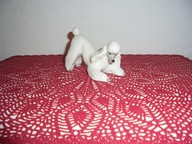 FIGURKA PORCELANOWA PIES PUDEL PORCELANA LOMONOSOW