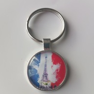 Brelok do kluczy, szkło, wieża Eiffla
