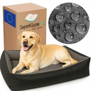 LEGOWISKA DLA PSA WODOODPORNE SZARE CZARNE DUŻE XL WYGODNE ORTOPEDYCZNE