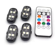 Ledy samochodowe RGB z pilotem bezprzewodowe